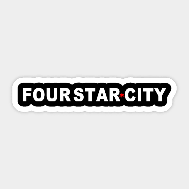 Four Star City Paper White Header Sticker by FourStarCityMerch